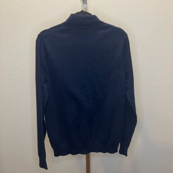 14th & Union Cashmere Turtleneck Sweater Navy Blue Size Medium - Picture 4 of 4